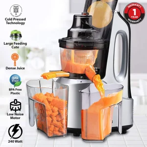 AGARO Imperial 240-Watt Slow Juicer with Cold Press Technology