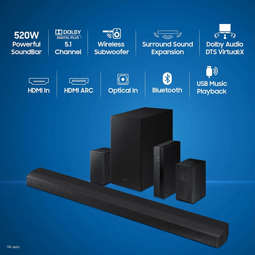 Samsung Soundbar (HW-B67E/XL) 5.1 Channel